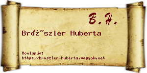 Brüszler Huberta névjegykártya